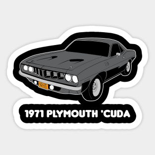 1971 Plymouth 'Cuda Sticker